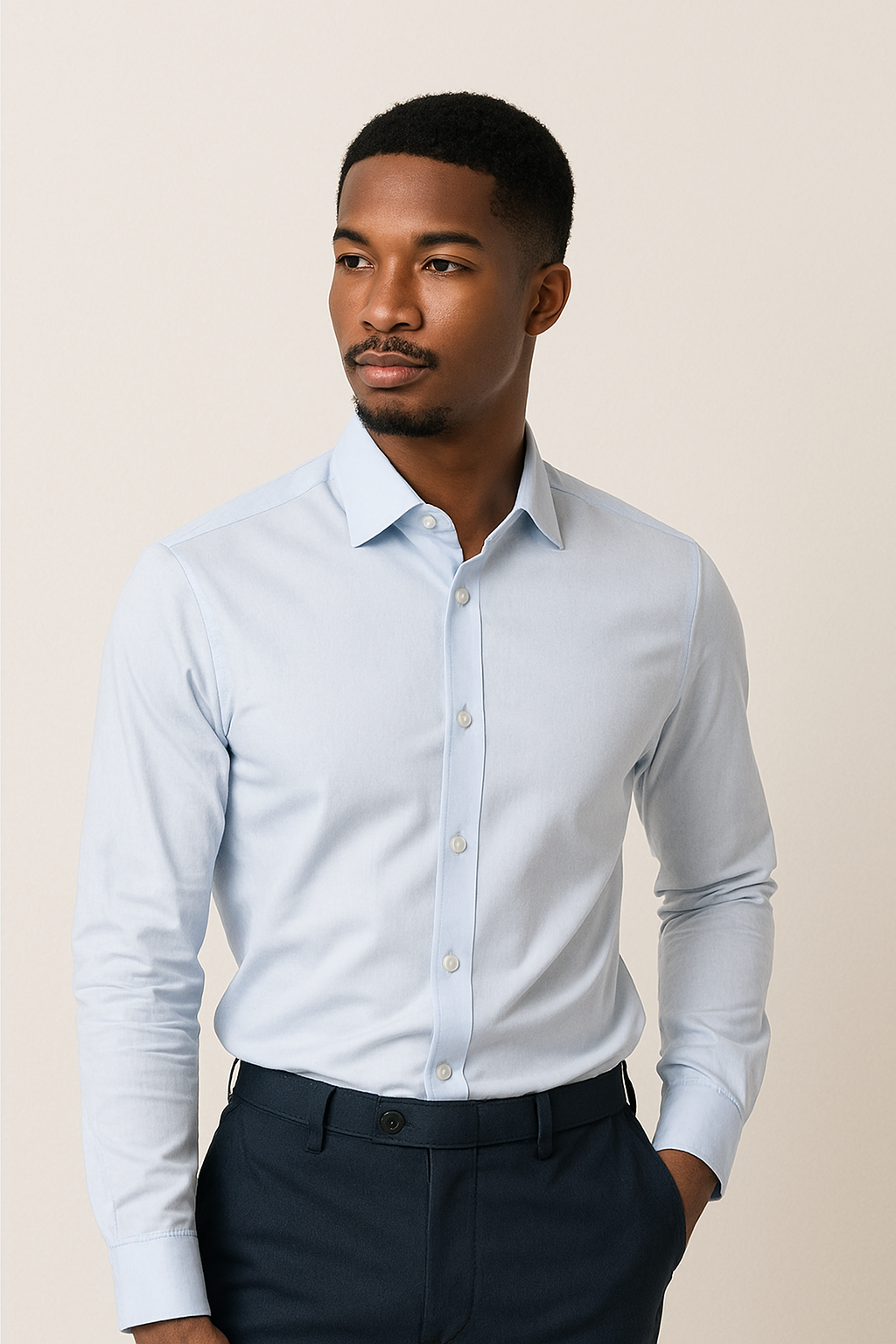 FreshWear Non-Iron Slim | Azzurro