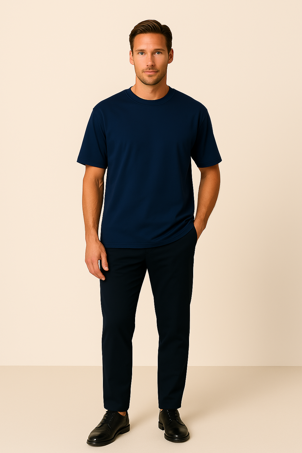 FreshWear - Maglietta oversize - Navy