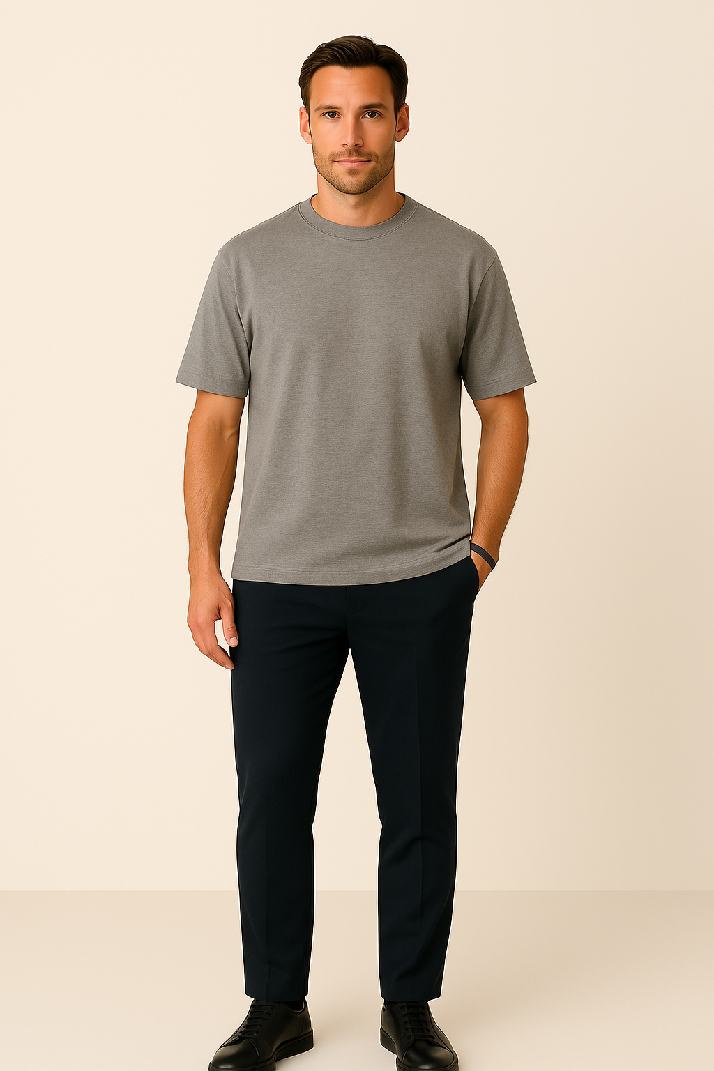 FreshWear - Maglietta oversize - Grigio