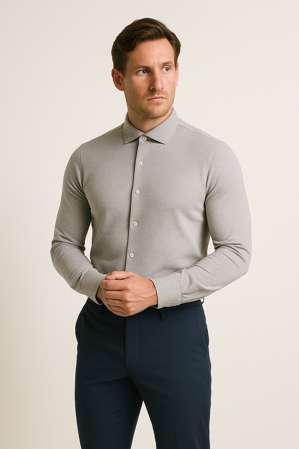 Camicia in maglia Slim | Blu