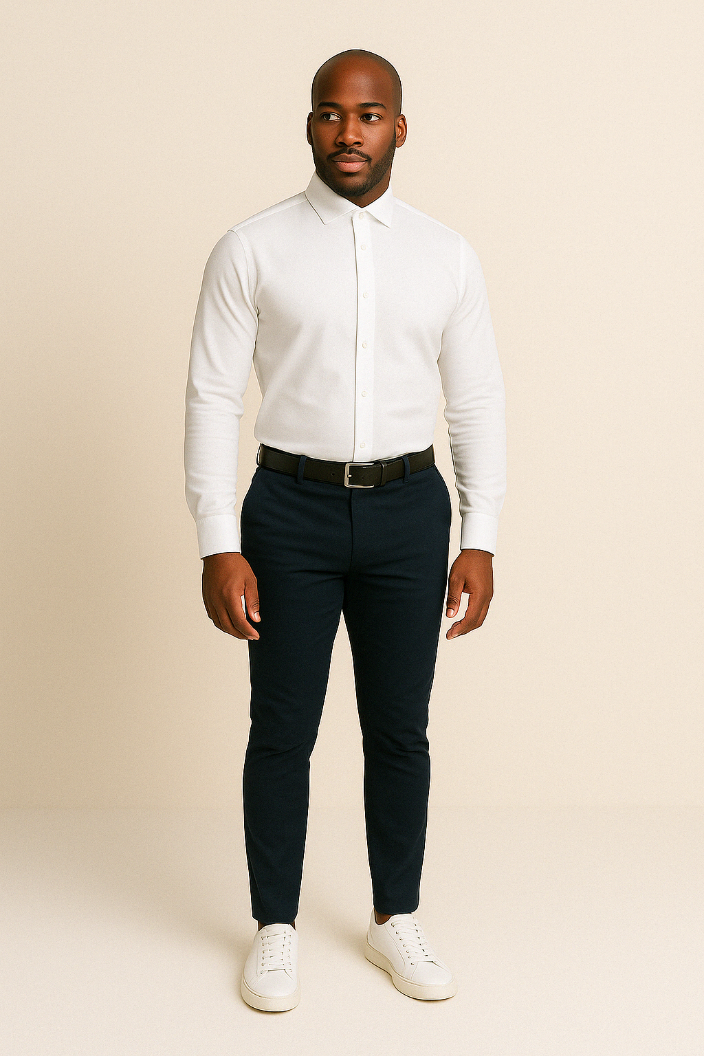 Camicia in maglia Slim | Bianco