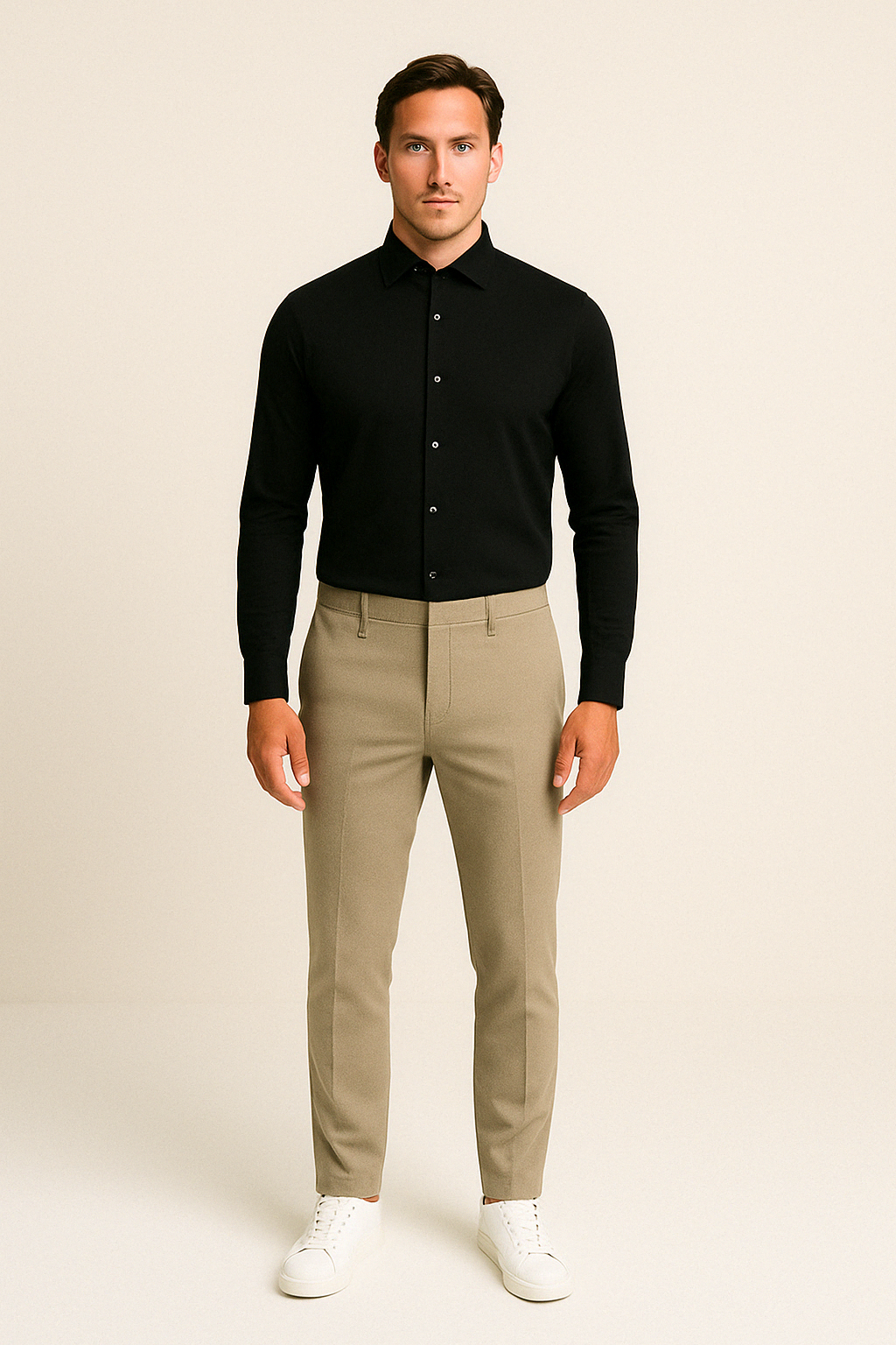 Camicia in maglia Slim | Nero