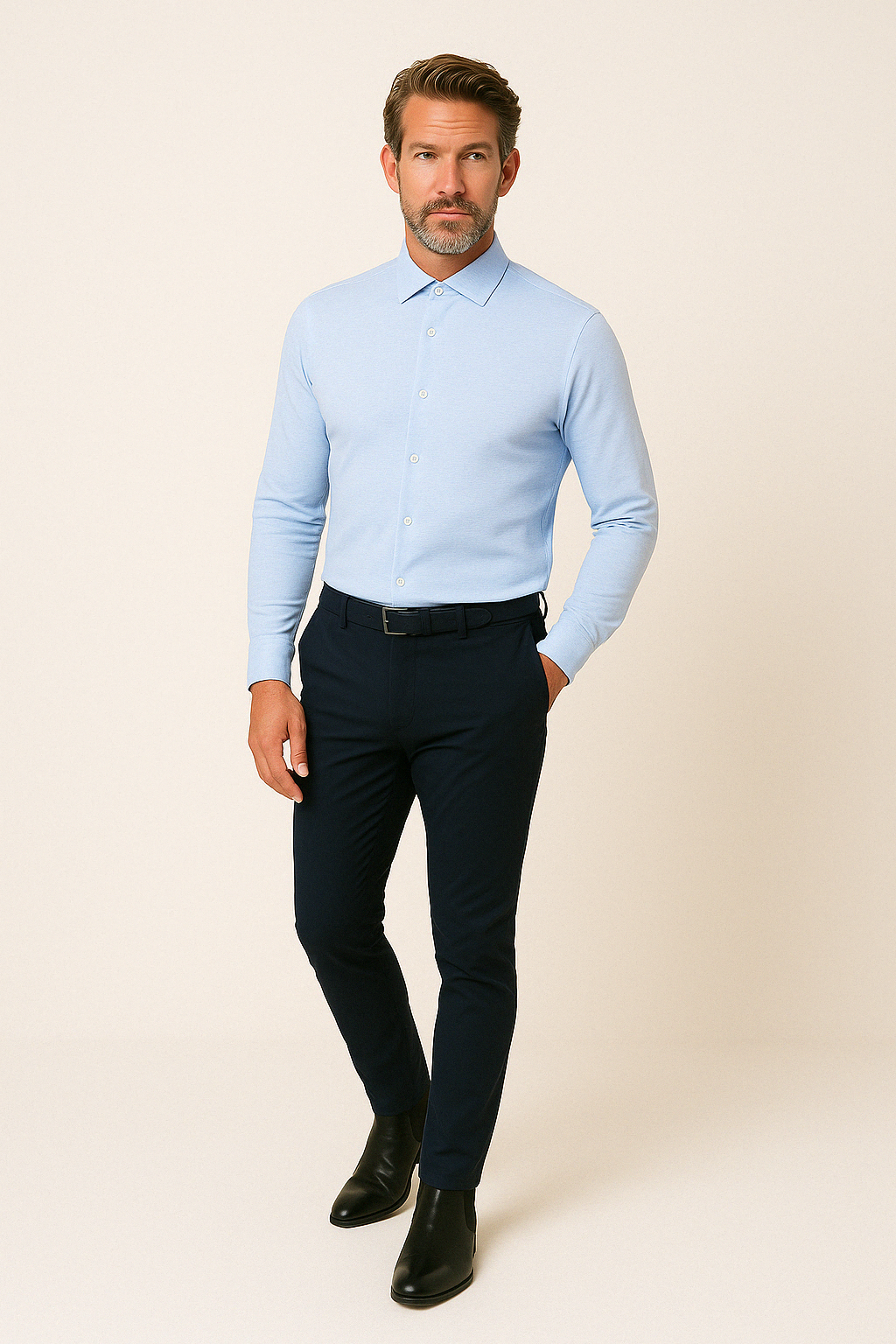 Camicia in maglia Slim | Blu